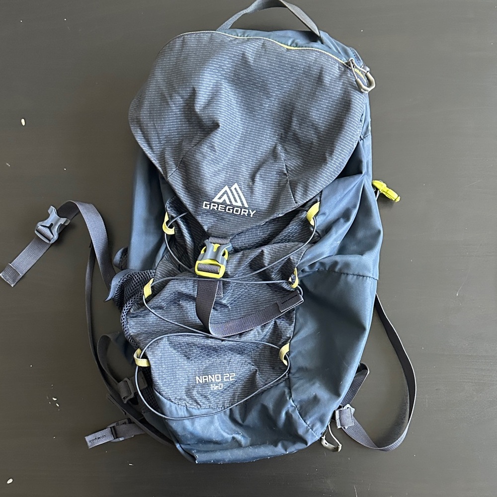 Gregory Nano Backpack in Navy and Yellow